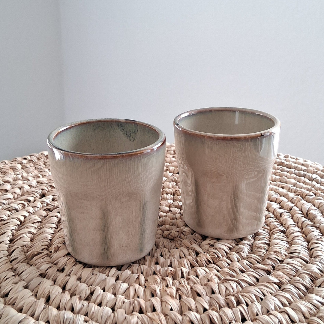 Espressobecher - kleiner Trinkbecher - div. blau-braun Töne