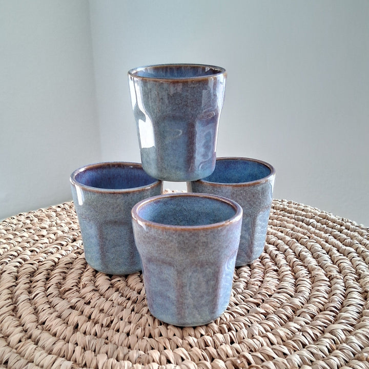 Espressobecher - kleiner Trinkbecher - div. blau-braun Töne