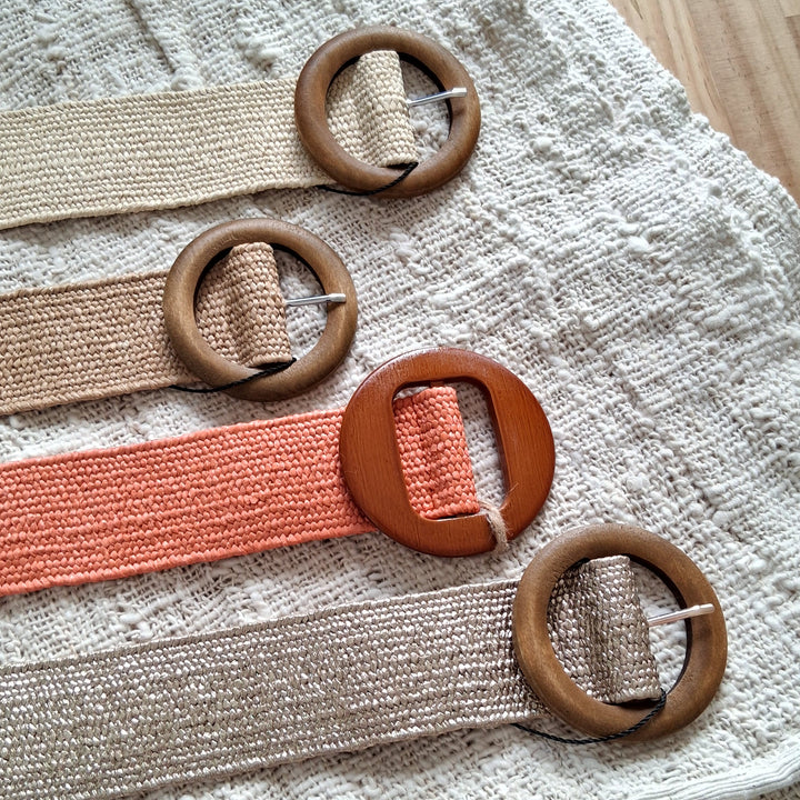 elastischer Taillengürtel - Kleidergürtel - geflochtener Boho Gürtel