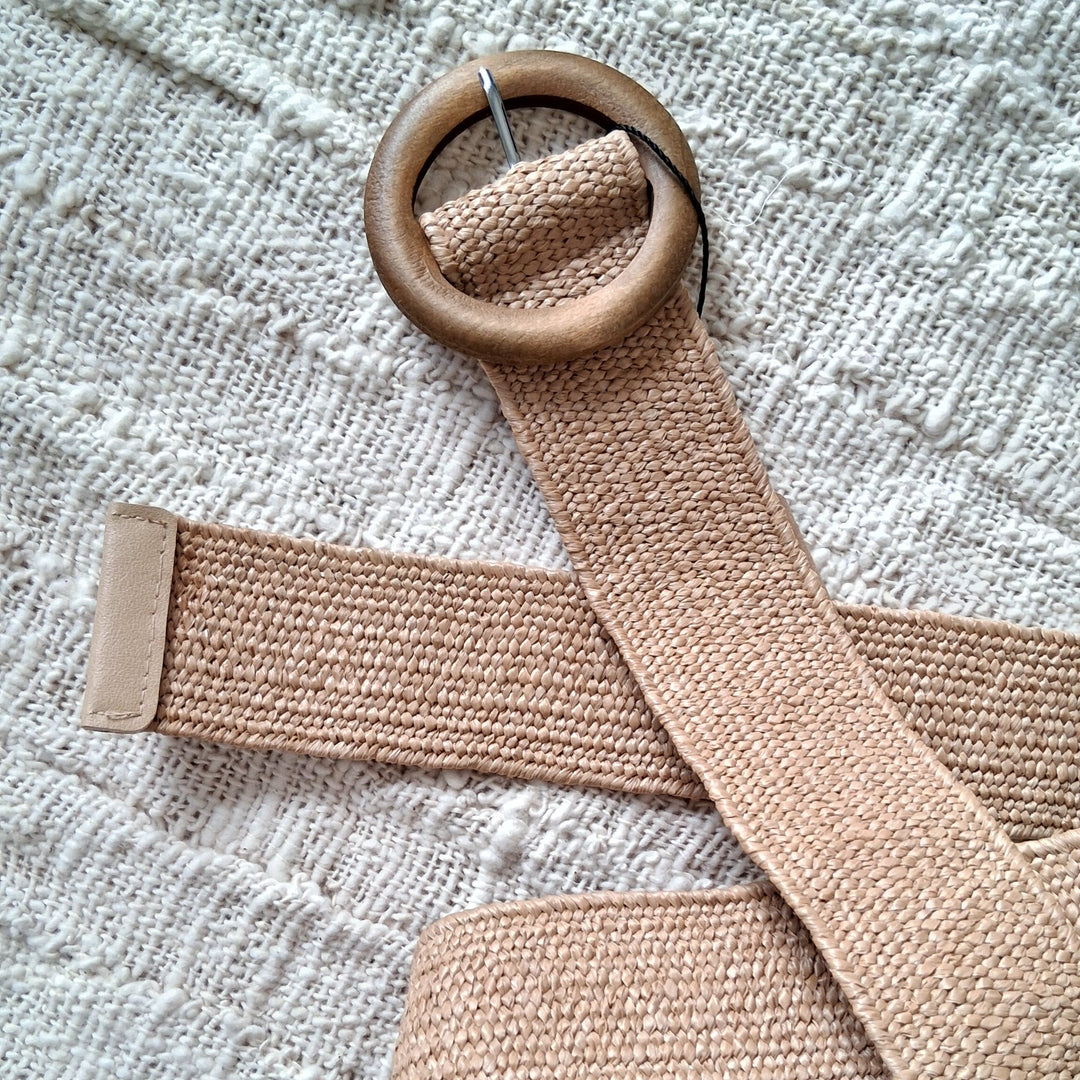 elastischer Taillengürtel - Kleidergürtel - geflochtener Boho Gürtel