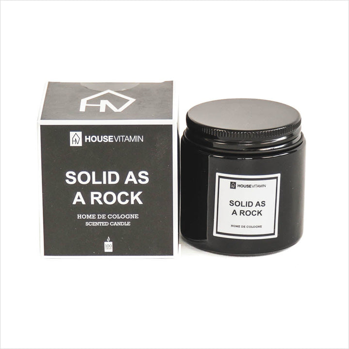 Home de Cologne Scented Candle - SOLID AS A ROCK - Warm Bergamot Perfume Duft (100g)