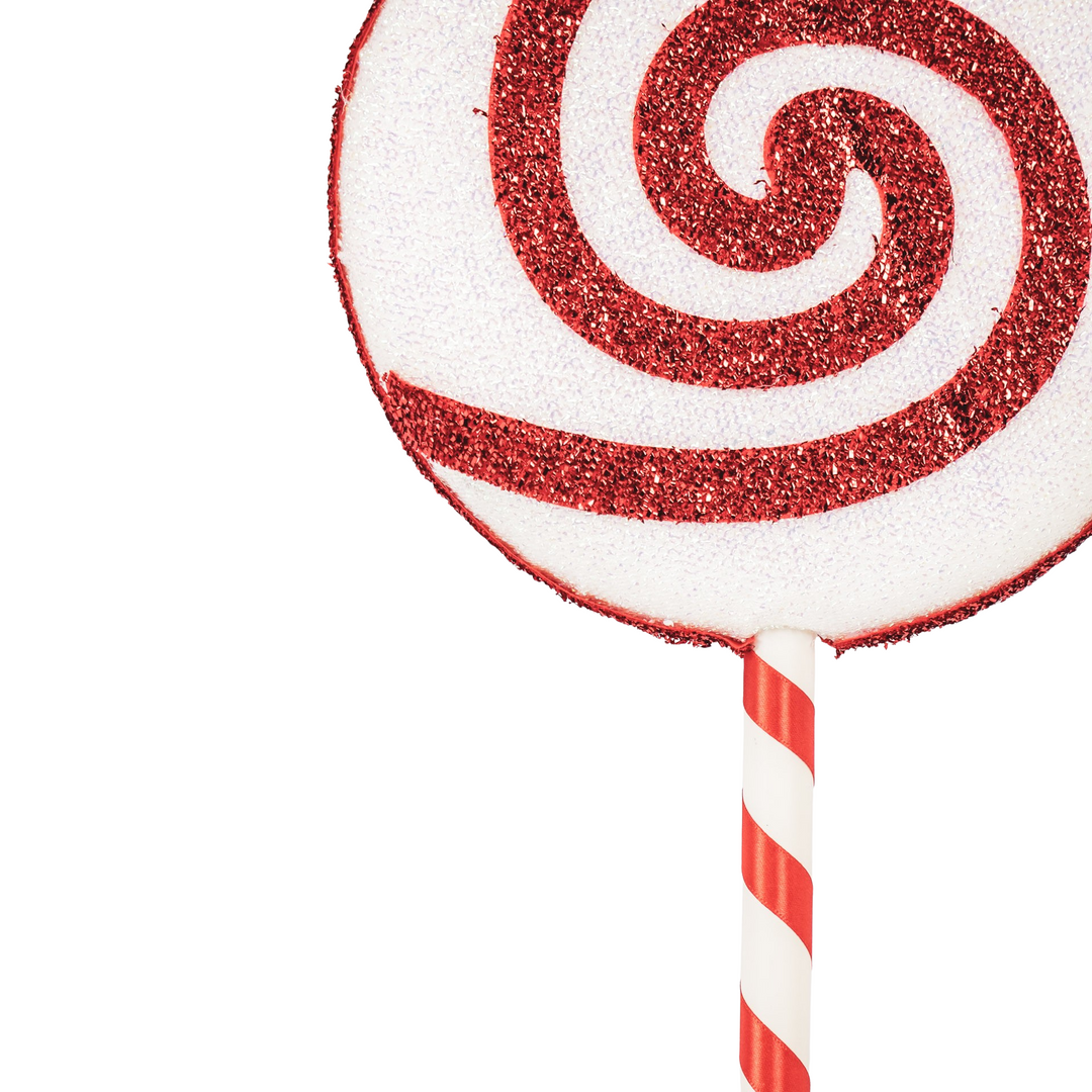 Lolly Pop - Weihnachtsdekoration - Swirl Weiß/Rot - 63cm