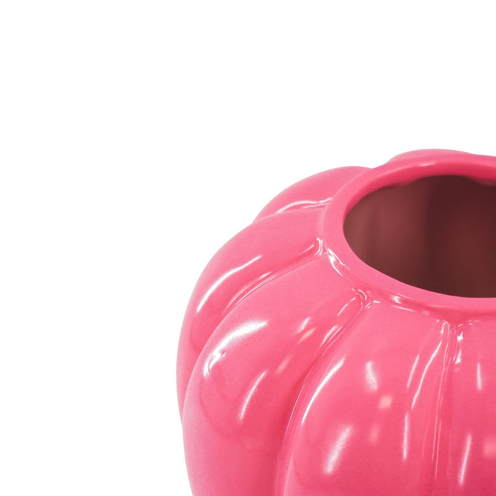 Vase SWIRL - Blumenvase Neon Rosa/Pink
