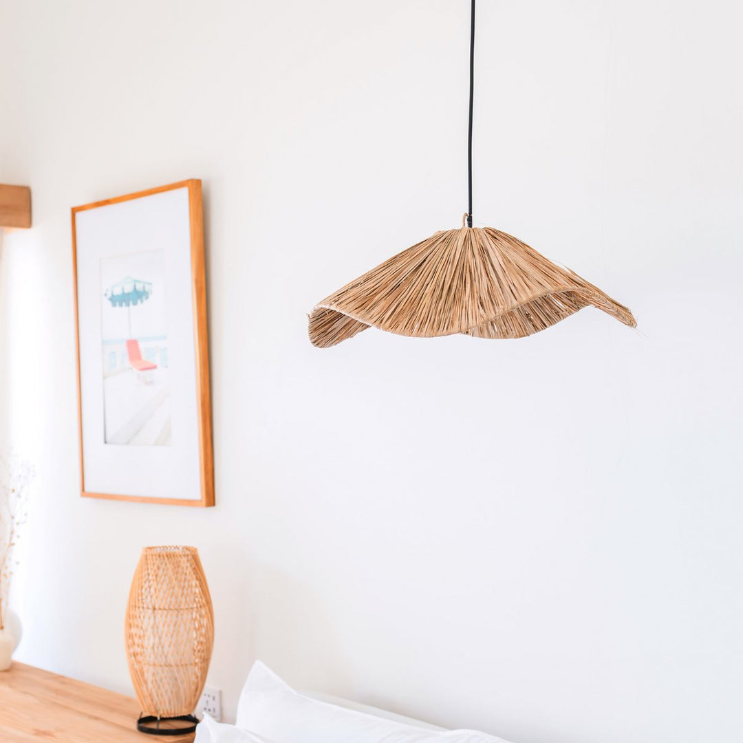 Lampenschirm TAMPAH – Deckenleuchte – natürliche Pendelleuchte – handgefertigte Deckenlampe