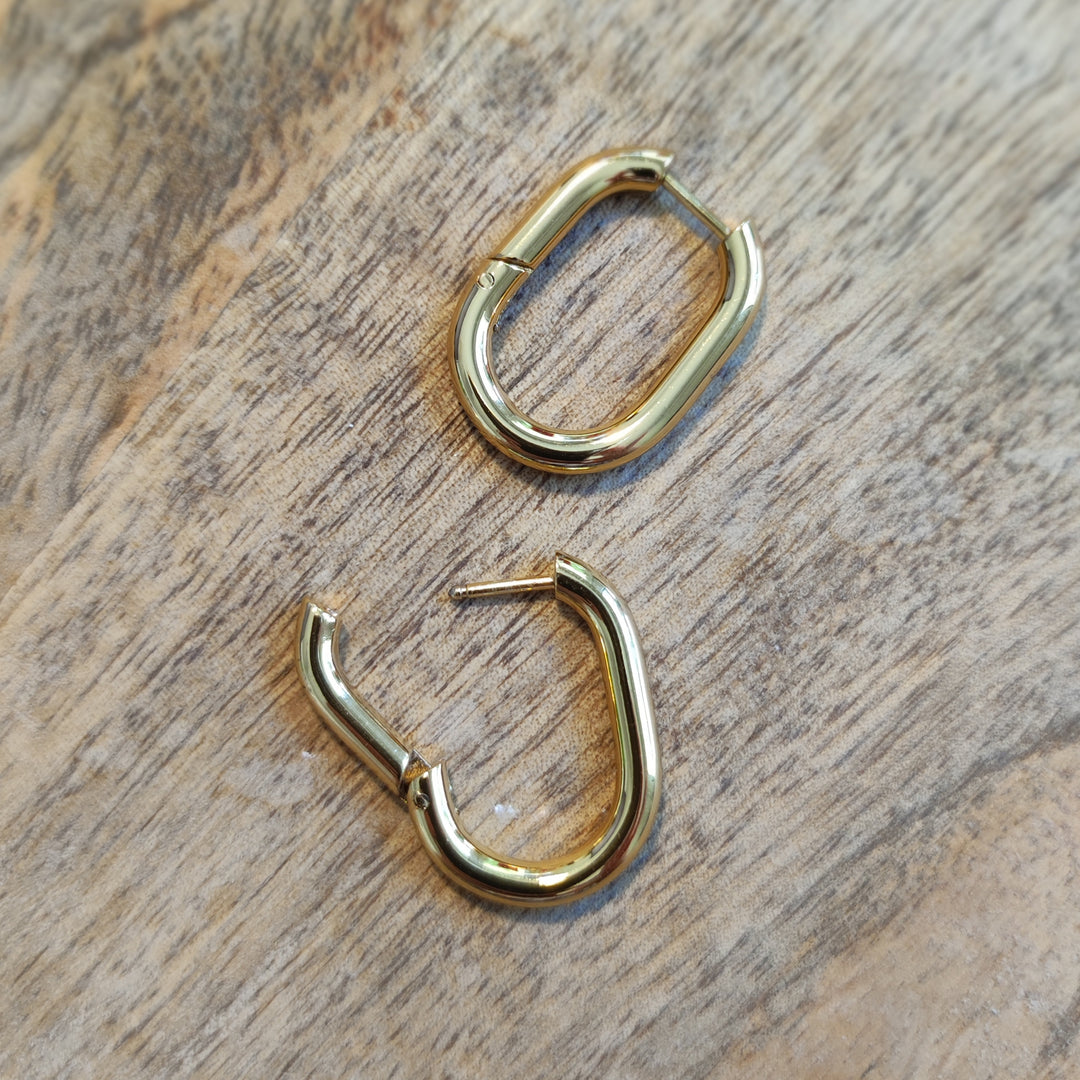 Ohrringe Creolen bold gold (20) oval