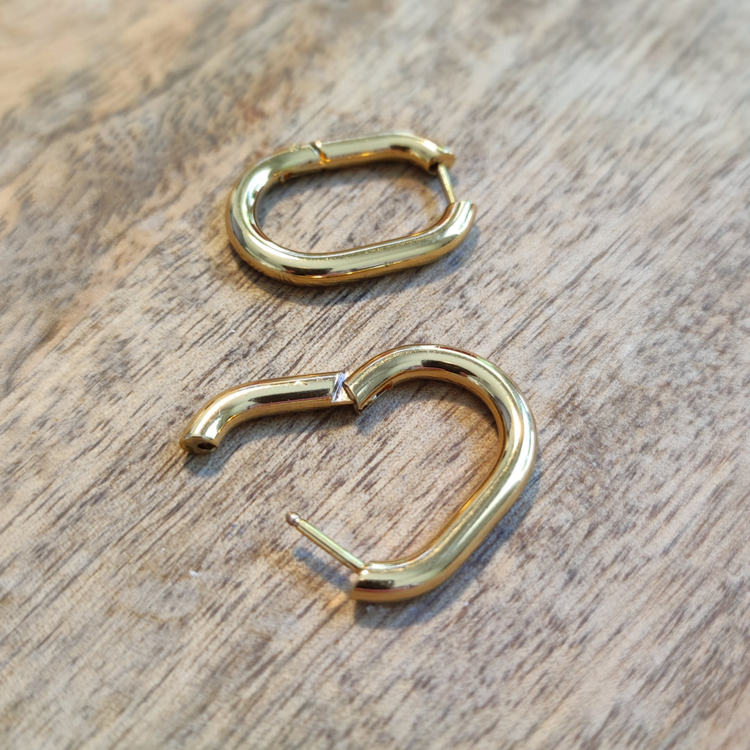 Ohrringe Creolen bold gold (20) oval