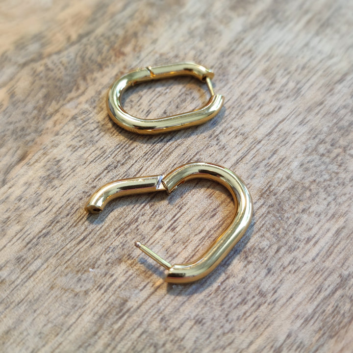 Ohrringe Creolen bold gold (20) oval