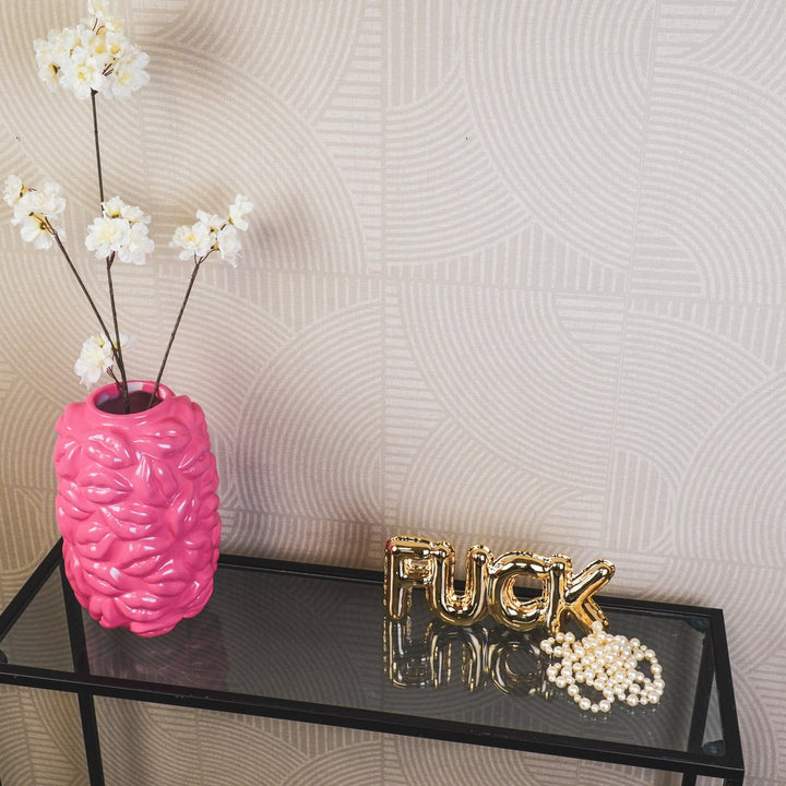Vase KISSES - Blumenvase Neon Rosa/Pink