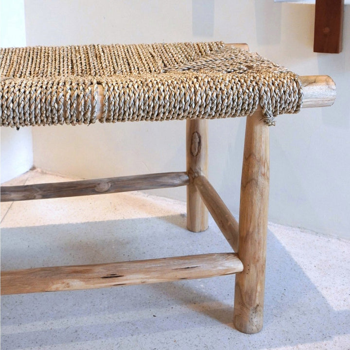 Sitzbank SUNGAI - dekorativer Boho Beistelltisch - Hocker