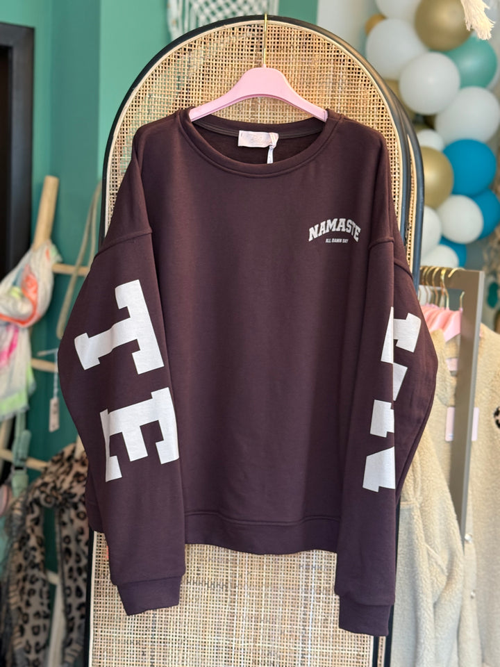 Pulli NAMASTE - dunkelbraun