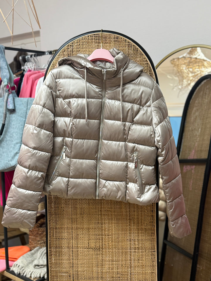 Jacke - Steppjacke - Pufferjacke - kurz, beige - S/M