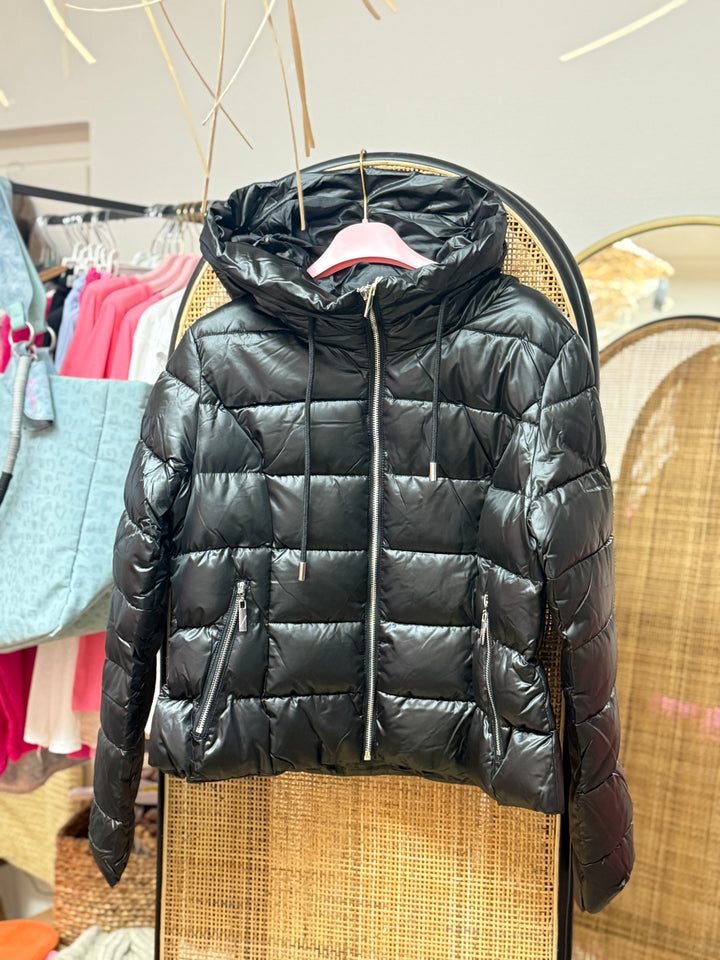 Jacke - Steppjacke - Pufferjacke - kurz, schwarz - S/M