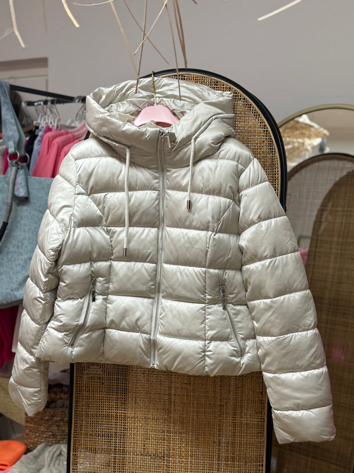 Jacke - Steppjacke - Pufferjacke - kurz, creme - S/M