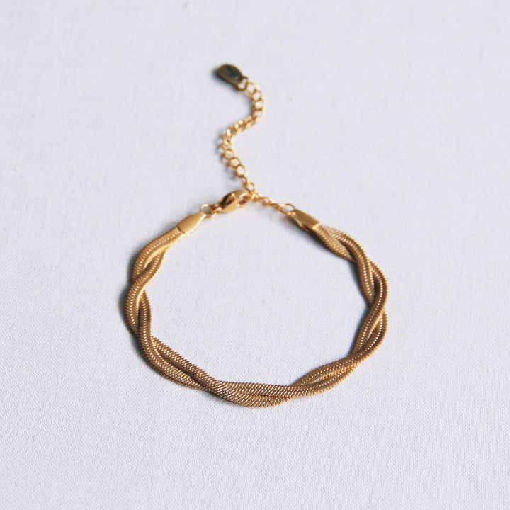 Armband - Schlangenkette TWISTED - Gold