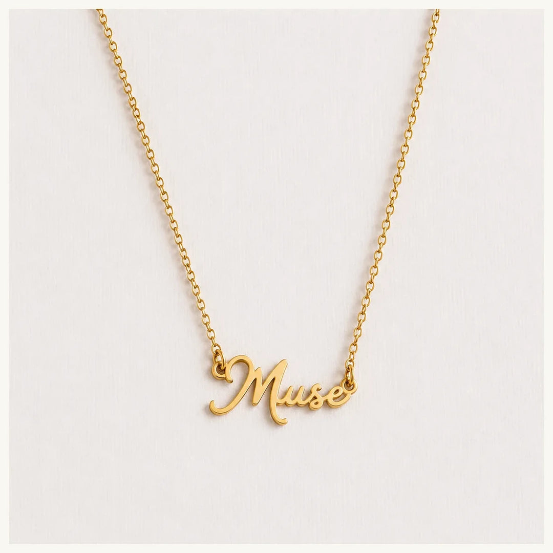 Halskette MUSE - Statement Schriftzug