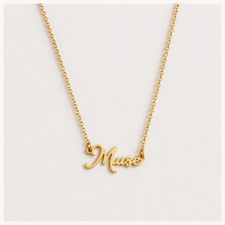 Halskette MUSE - Statement Schriftzug
