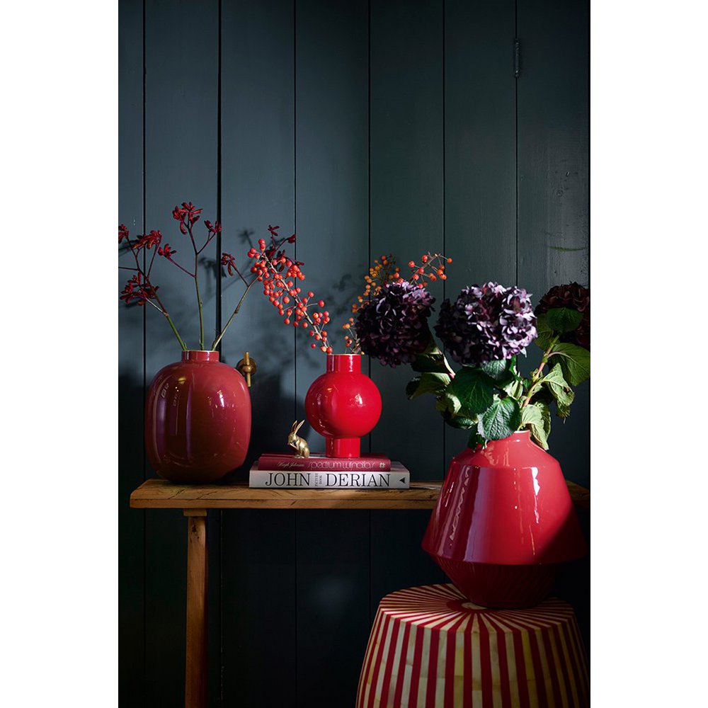 Vase Metal small RED 24cm