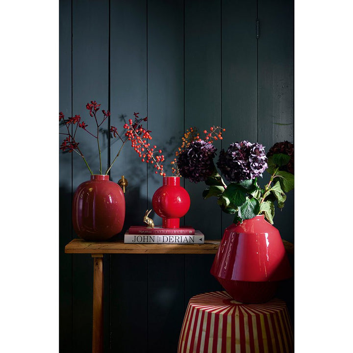 Vase Metal small RED 24cm