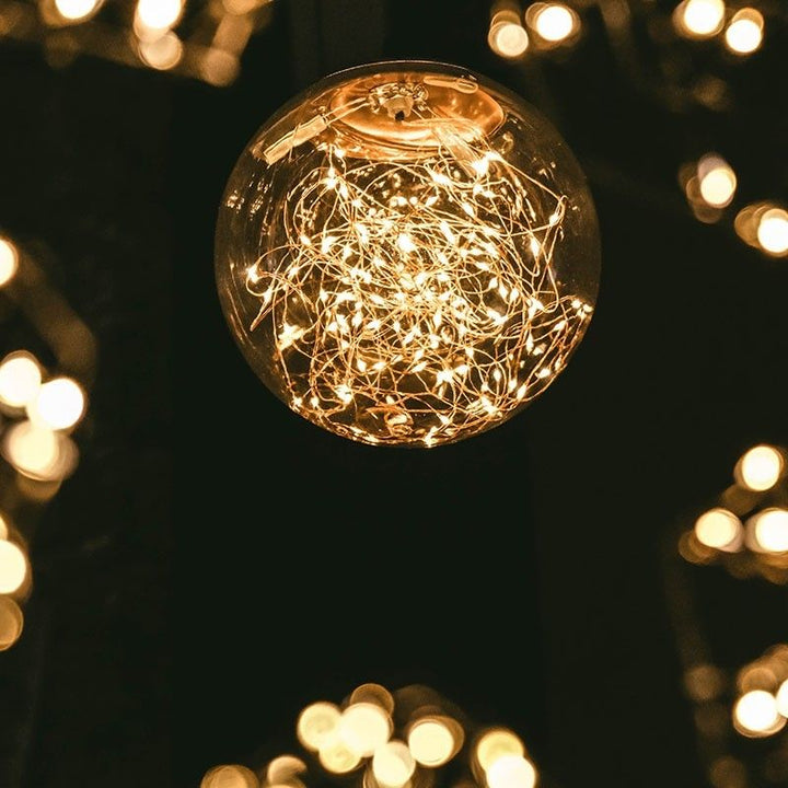 Lampe Smokey Ball LED 80 / 18cm – Rauchglas Mini-Kugellampe für stilvolle Akzente
