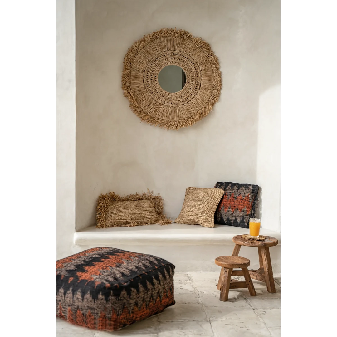 Kissenbezug BAST FLORES – Handgefertigte Boho-Deko