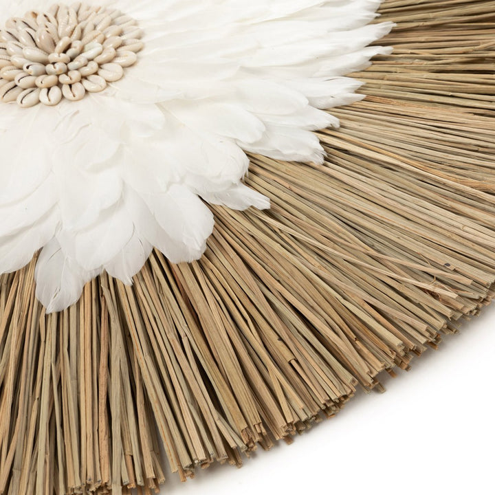 ALANG FEATHER JUJU Wanddekor - Naturweiß