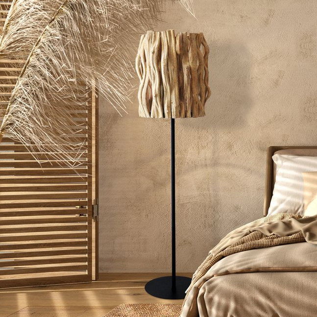 Stehleuchte WALT - Deko Lampe - Treibholz Natur 140cm