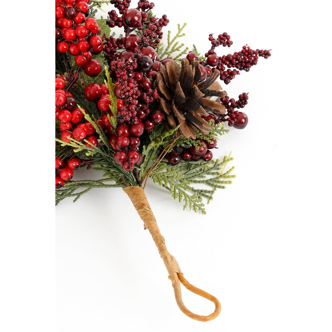 Girlande - Weihnachtsdeko hängend - Rot - L110cm