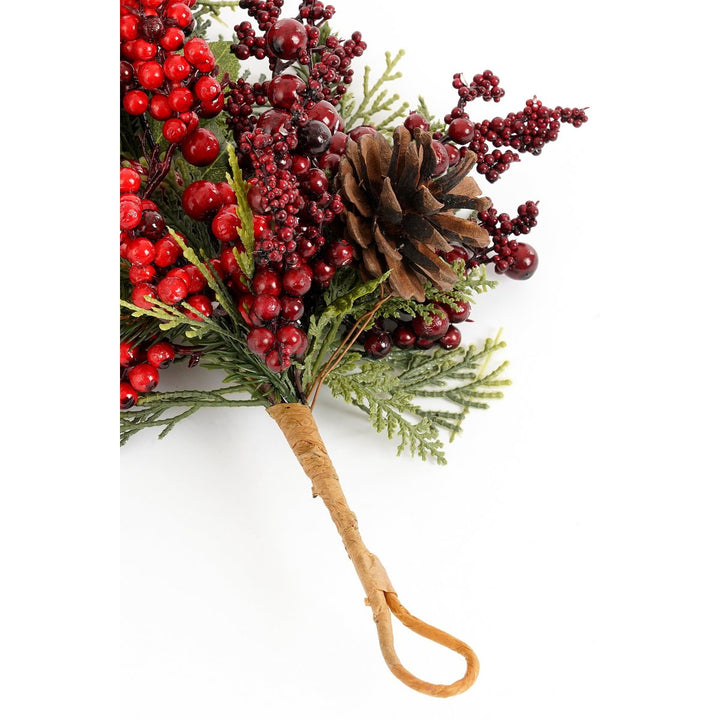 Girlande - Weihnachtsdeko hängend - Rot - L110cm