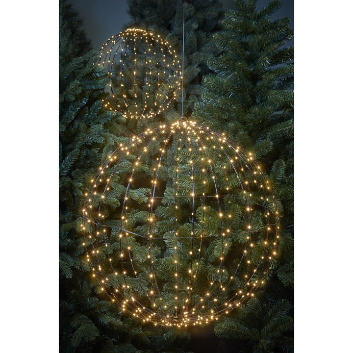 LED Weihnachtsdeko - Kugelrahmen - warmweiß - Ø40 cm