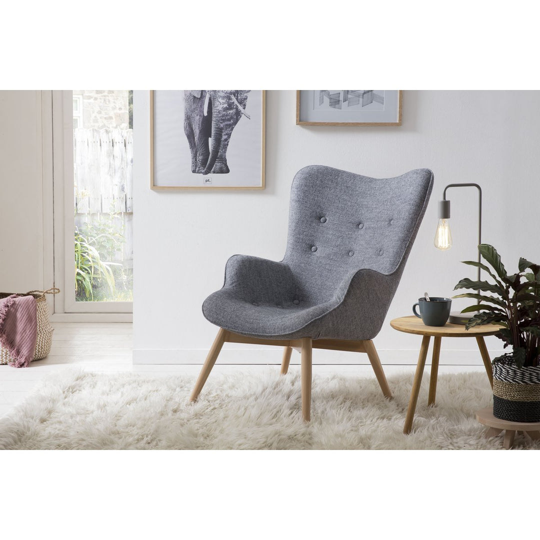 Sessel ANJO - Relaxsessel mit Armlehnen - Grau
