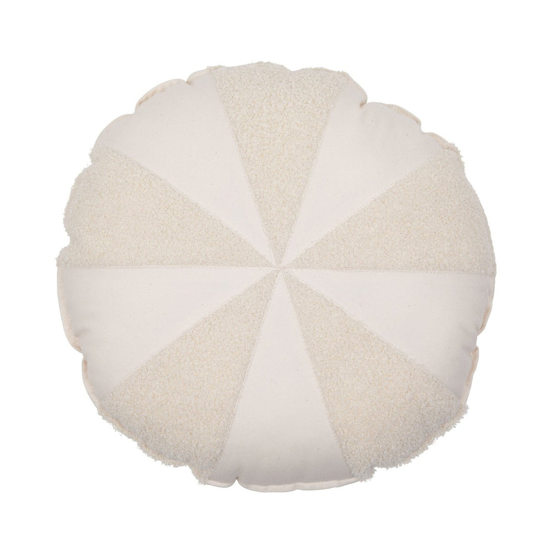 CANDY Patchwork-Kissen / Weiß flauschig