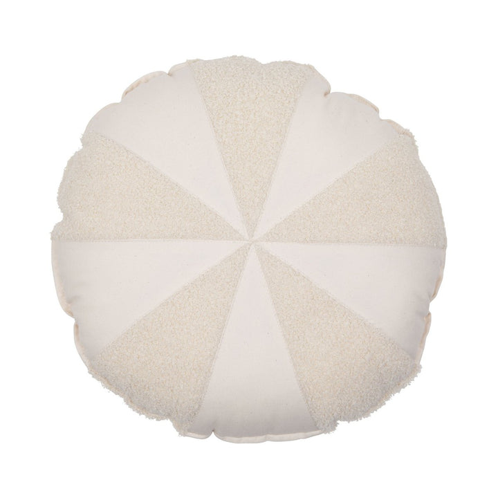 CANDY Patchwork-Kissen / Weiß flauschig