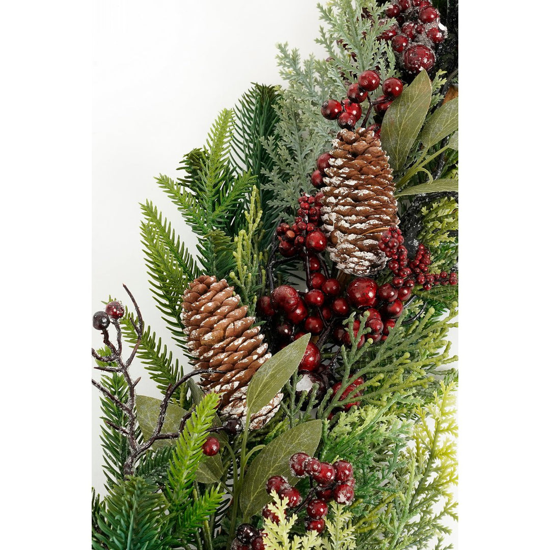Girlande - Weihnachtsdeko hängend - Bordeaux - L110cm