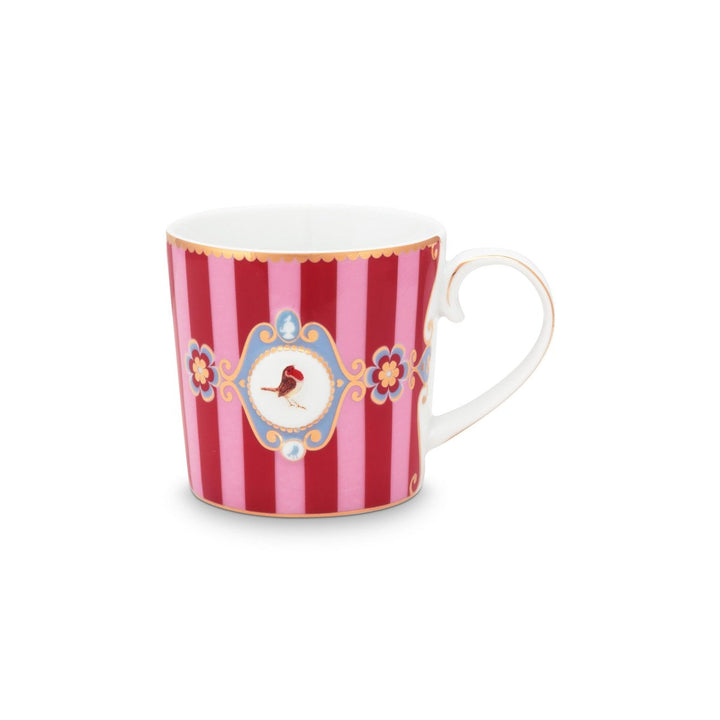 Tassen klein 2er-Set LOVE BIRDS MEDALLION Stripes RED