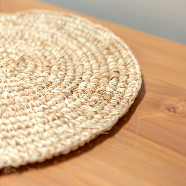 Handgefertigte Boho Tischmatten Sets URUP - Tischsets - Korbmatten - Wanddekor