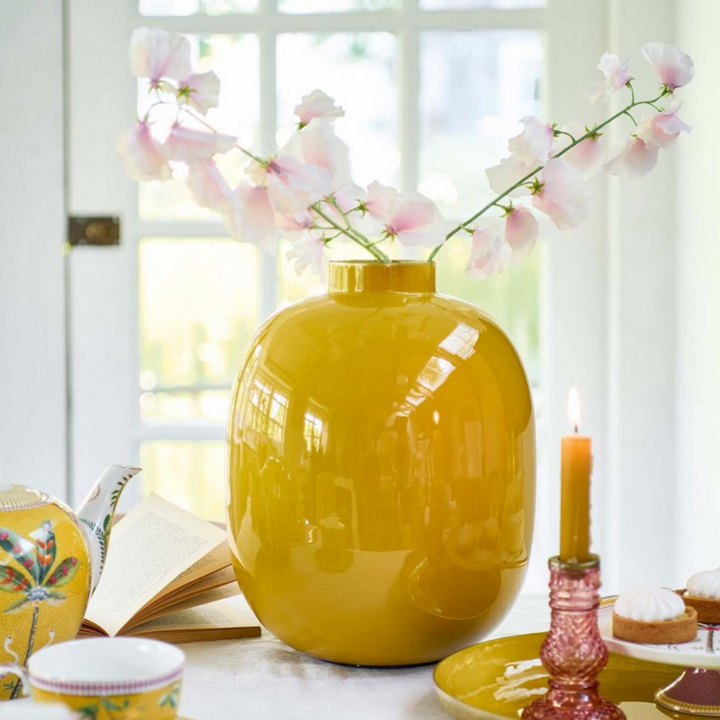 Vase Metal YELLOW 32cm