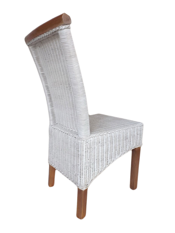 Esszimmer Stühle PERTH - Korbstühle - Rattan - 4er-Set Weiß