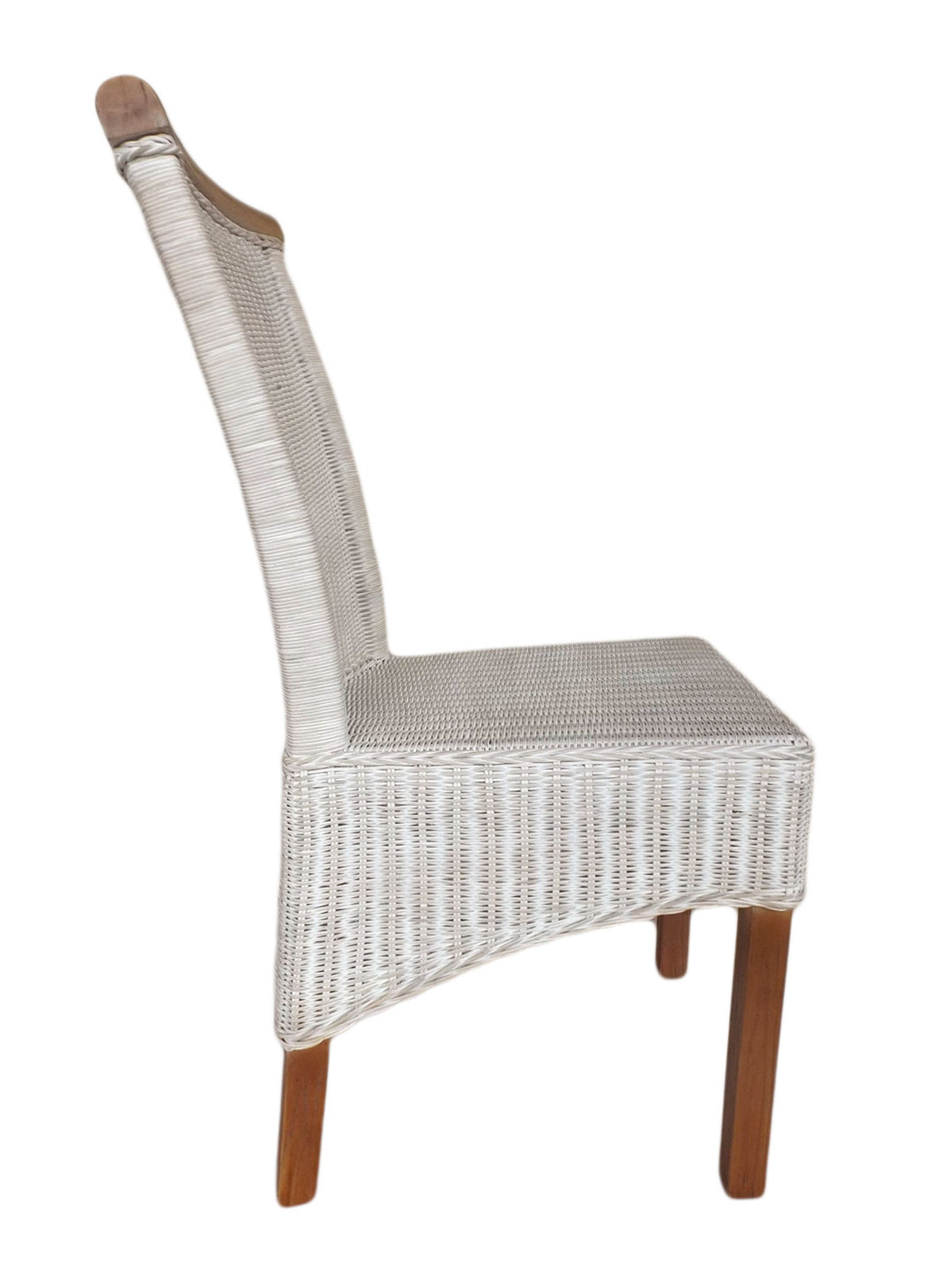 Esszimmer Stühle PERTH - Korbstühle - Rattan - 4er-Set Weiß