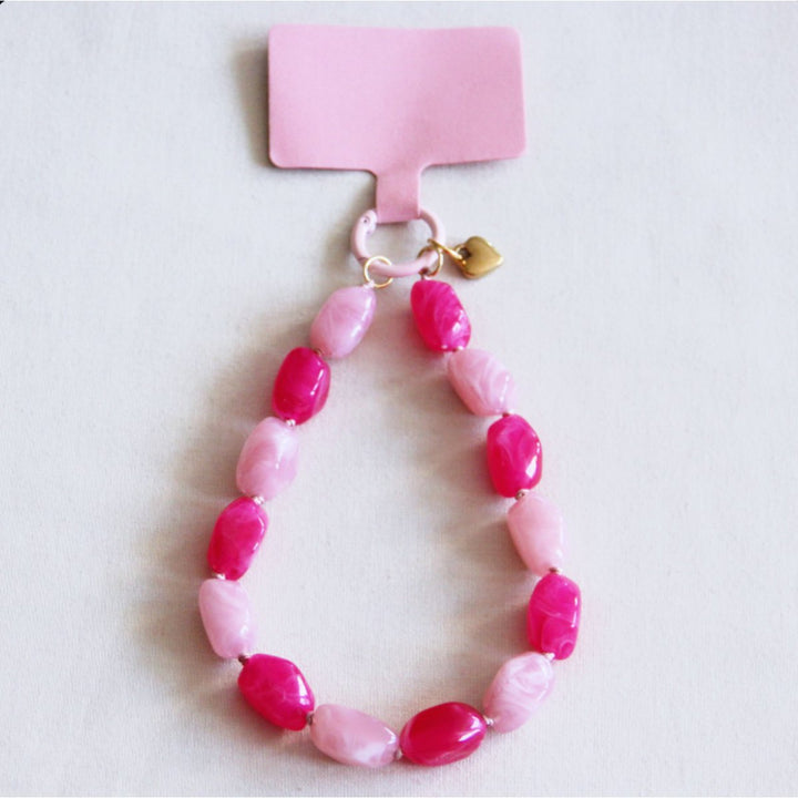 Handyband - Perlenkette NUGGETS - Rosa/Pink