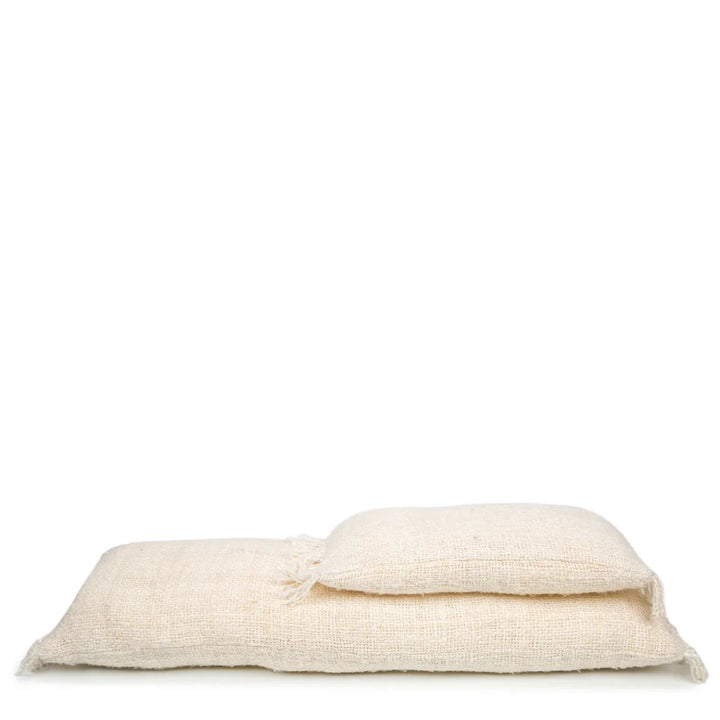 OH MY GEE Kissenbezug mit Fransen - Baumwolle Creme 30x50
