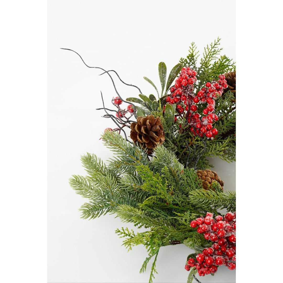 Kranz "Randell"- Weihnachtsdeko mit Tannengrün & Beeren - Ø50cm