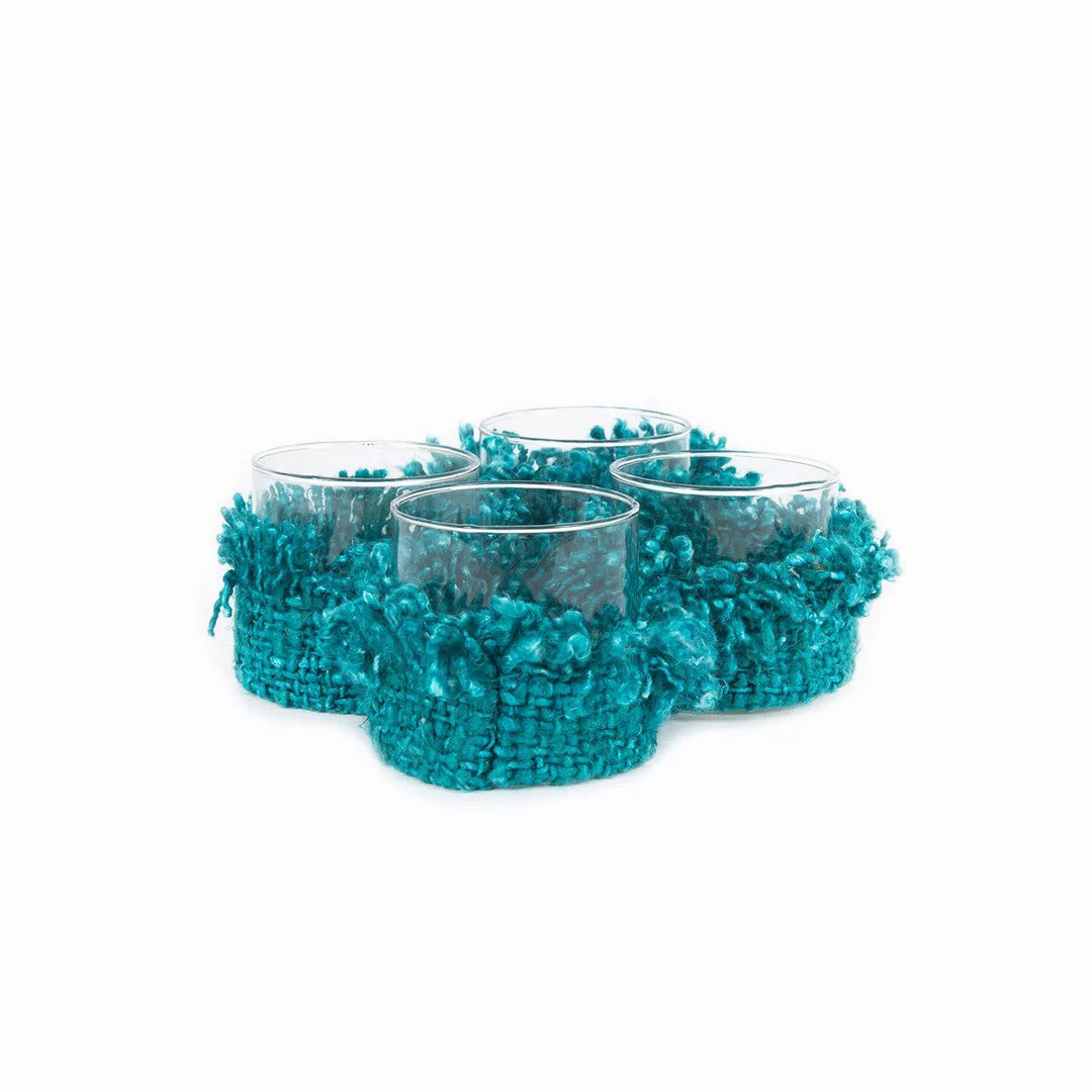 OH MY GEE Kerzenhalter S - Aqua Windlicht