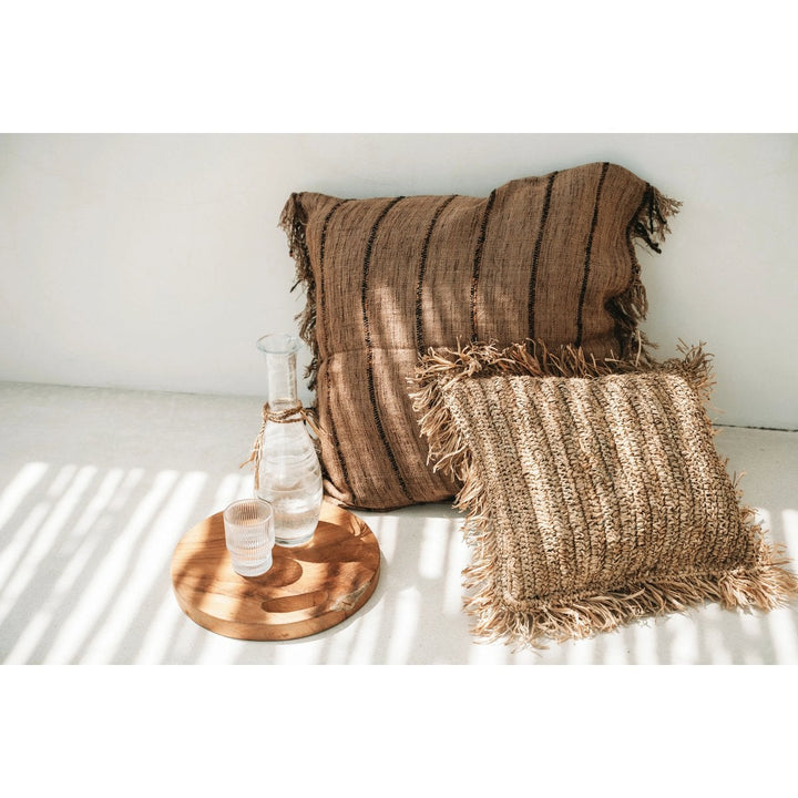TEAK ROOT Tablett - Dekobrett - Servierplatte mit Griffen S