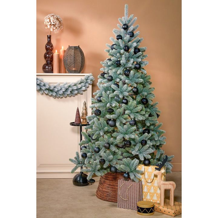 Weihnachtskugeln Set – 60 Stück – Ø7 cm – Kunststoff – Schwarz
