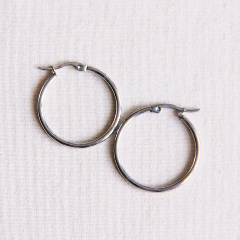 Ohrringe - BASIC 30 - Creole Silber