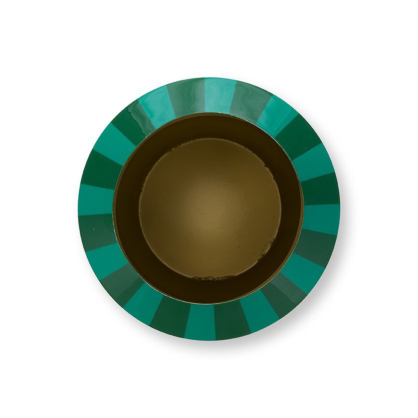 Vase Metal STRIPES GREEN 29cm