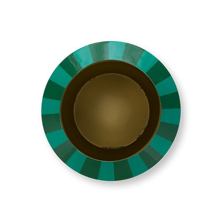 Vase Metal STRIPES GREEN 29cm