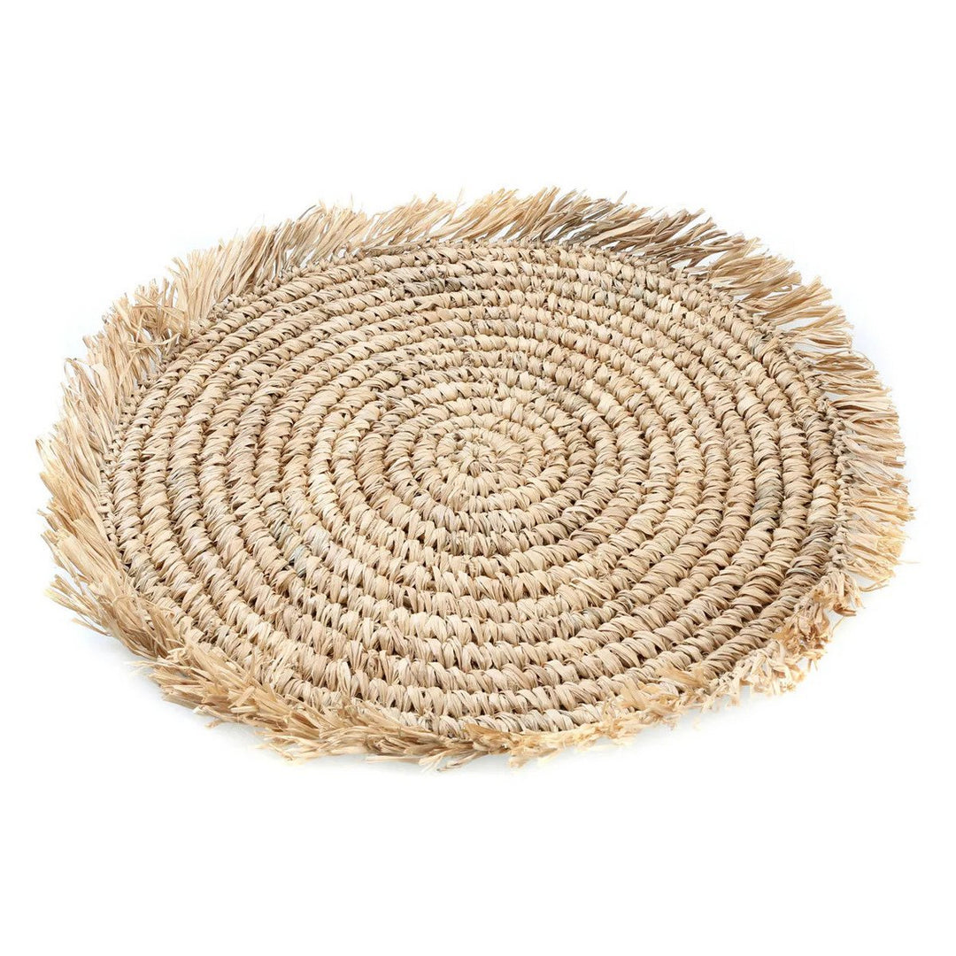Das Fringe Raffia Tischset Round - Natural