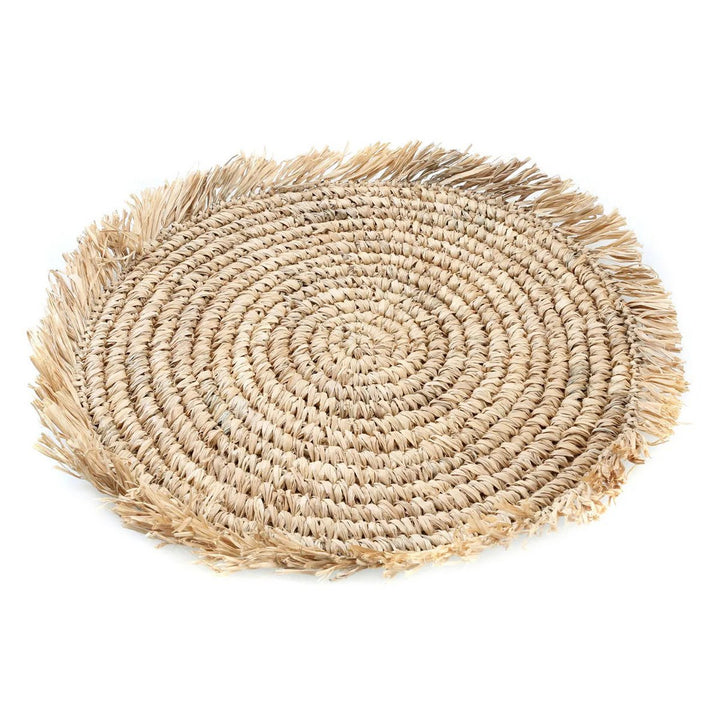 Das Fringe Raffia Tischset Round - Natural