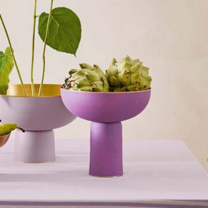Dekoschale High Tray Metal MATT LILAC 24cm